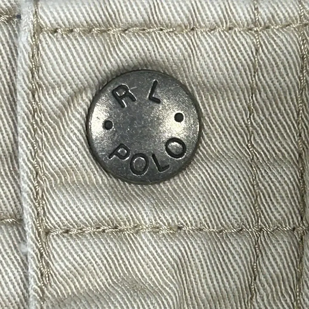 VTG Y2K Polo Ralph Lauren Khaki Shorts Size L 36 Waist 5